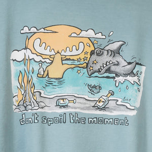 Don't Spoil The Moment T-Shirt - Large Back Print - Aqua
