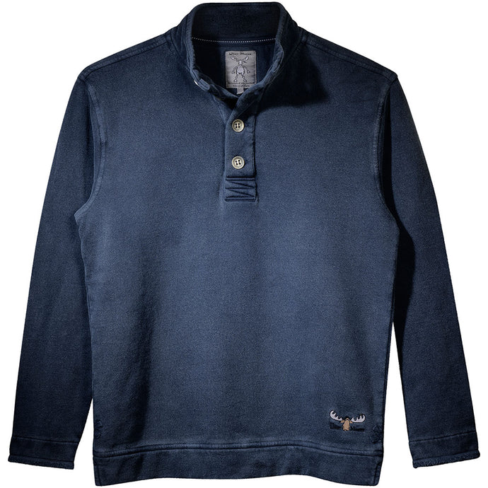 Uber Moose button sweater in Indigo