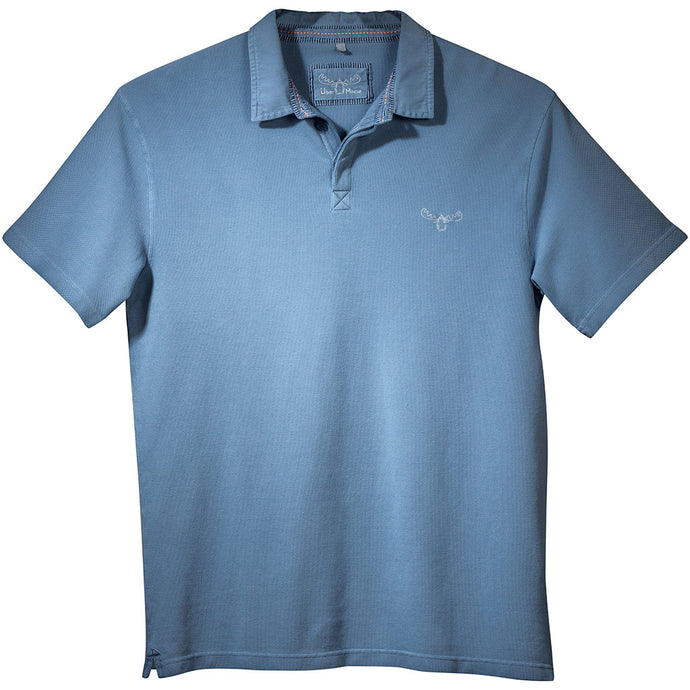 Pique Polo Shirt in Blue