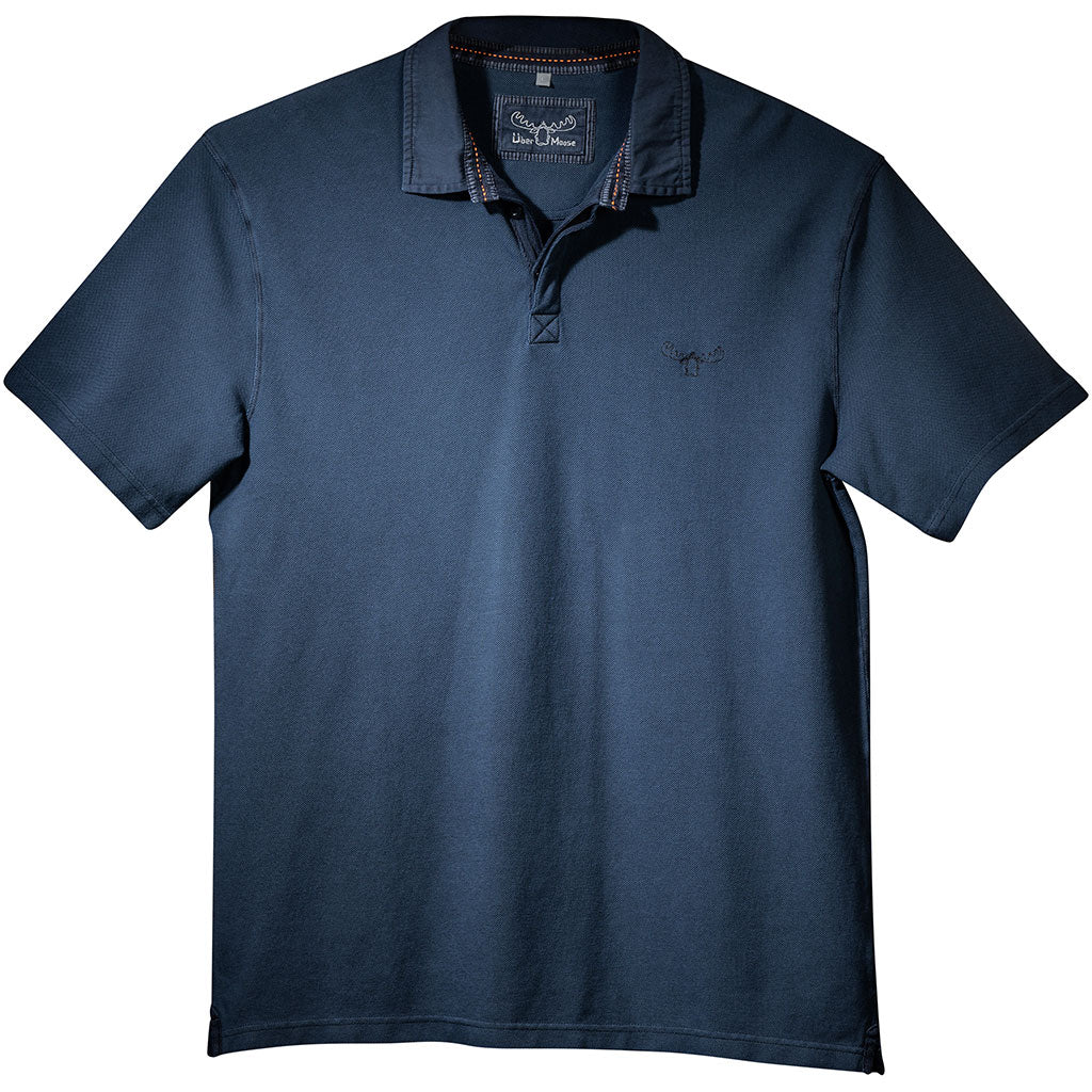 Pique Polo Shirt in Indigo
