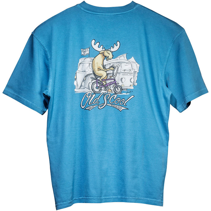 Old's Cool Chopper T-Shirt - Large Back Print - Alaskan Blue