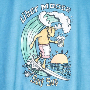 Surf Sup T-Shirt - Large Back Print - Alaskan Blue