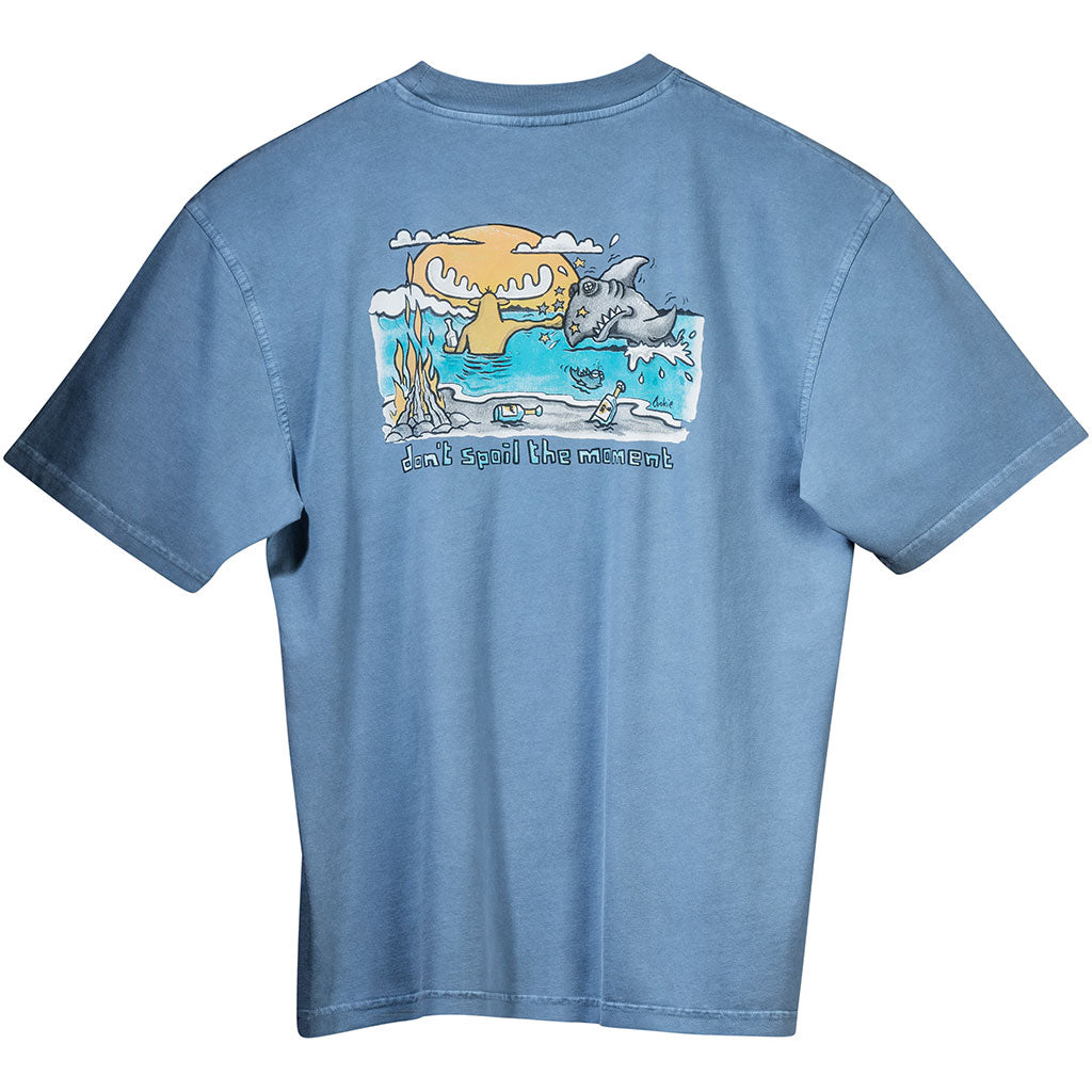 Don't Spoil The Moment T-Shirt - Large Back Print - Denim