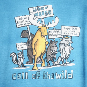 Call Of the Wild T-Shirt - Large Back Print - Alaskan Blue