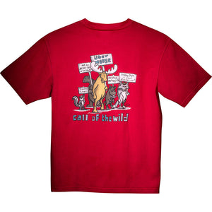 Call Of the Wild T-Shirt - Large Back Print - Red