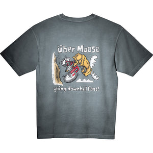 Going Downhill Fast T-Shirt - Large Back Print - Grey