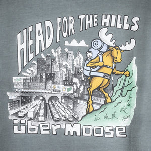 Head for the Hills T-Shirt - Large Back Print - Grey