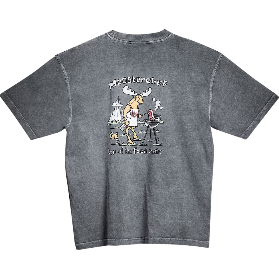 Mooster Chef T-Shirt - Large Back Print - Charcoal