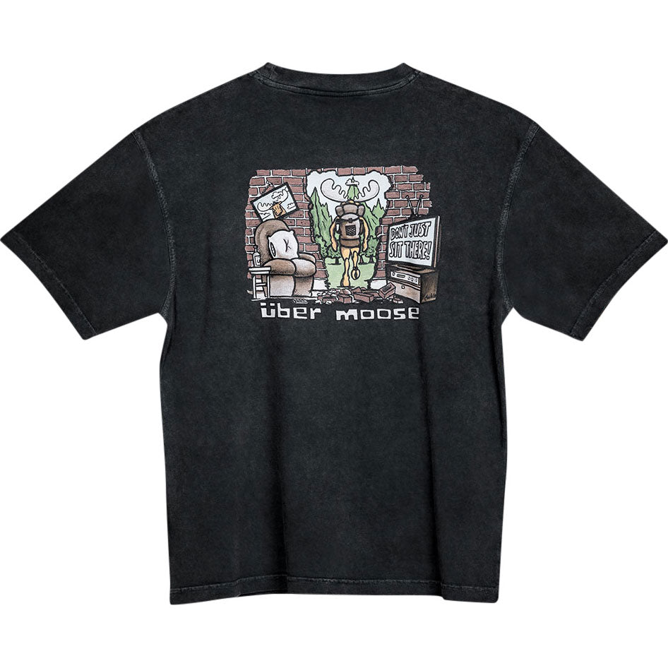Don't Just Sit There T-Shirt - Large Back Print - Graphite