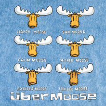 Happy Moose T-Shirt - Large Back Print - Denim