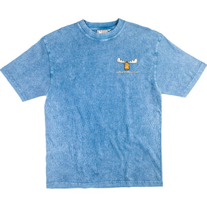 Happy Moose T-Shirt - Small Chest Print - Denim