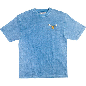 Happy Moose T-Shirt - Small Chest Print - Denim