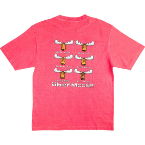 Happy Moose T-Shirt - Large Back Print - Pink