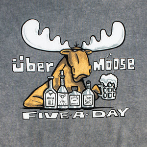 Five A Day T-Shirt - Large Back Print - Charcoal