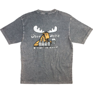 Five A Day T-Shirt - Large Back Print - Charcoal
