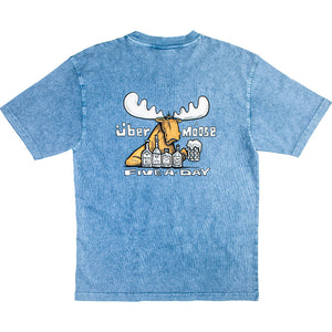 Five A Day T-Shirt - Large Back Print - Denim