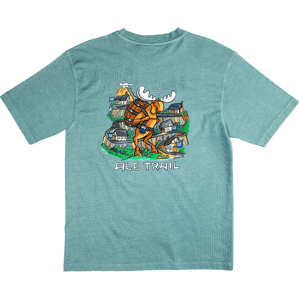 Ale Trail T-Shirt - Large Back Print - Aqua