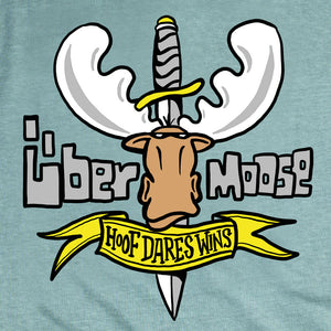 Hoof Dares T-Shirt - Large Back Print - Aqua