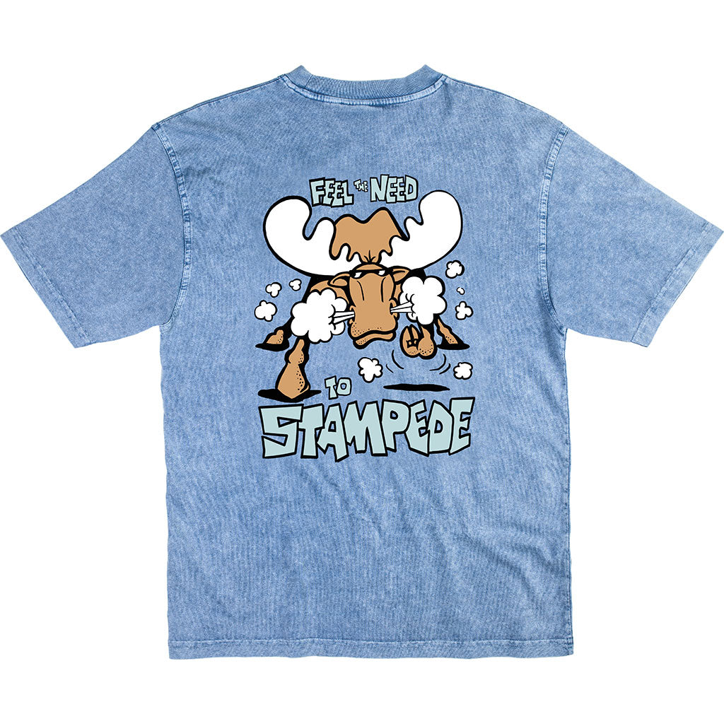 Stampede T-Shirt - Large Back Print - Denim